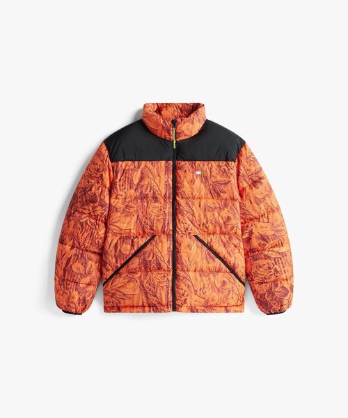 tommy jeans（トミー ジーンズ）の「オールオーバープリントパッファジャケット（ダウンジャケット/コート・メンズ・ブラウン系その他/オレンジ系その他3・LARGE/X-LARGE/MEDIUM/SMALL）」の9枚目の写真