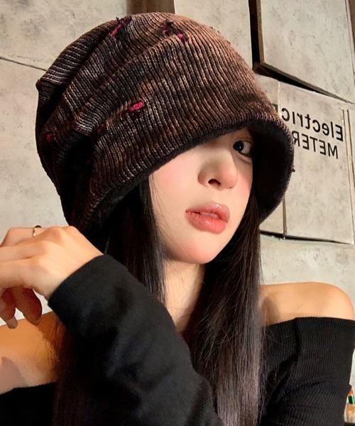 DEVICE（デバイス）の「ダメージ ビーニー（ニットキャップ/ビーニー・レディース・ブラック・FREE）」の12枚目の写真