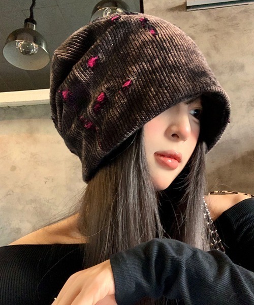 DEVICE（デバイス）の「ダメージ ビーニー（ニットキャップ/ビーニー・レディース・ブラック・FREE）」の10枚目の写真