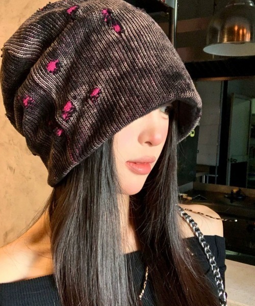 DEVICE（デバイス）の「ダメージ ビーニー（ニットキャップ/ビーニー・レディース・ブラック・FREE）」の13枚目の写真