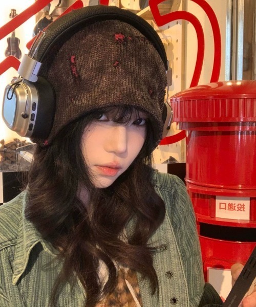 DEVICE（デバイス）の「ダメージ ビーニー（ニットキャップ/ビーニー・レディース・ブラック・FREE）」の3枚目の写真