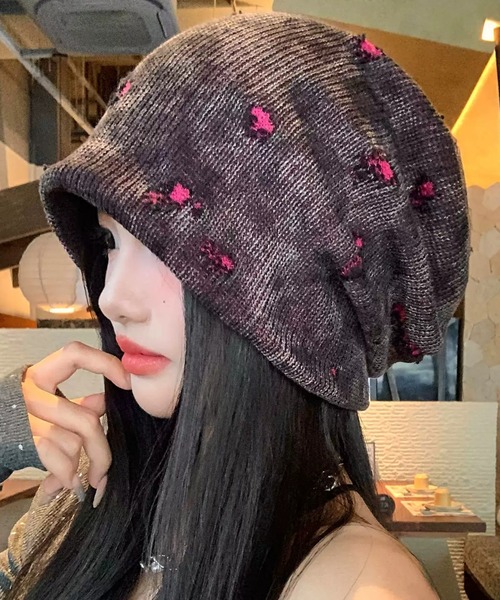 DEVICE（デバイス）の「ダメージ ビーニー（ニットキャップ/ビーニー・レディース・ブラック・FREE）」の9枚目の写真