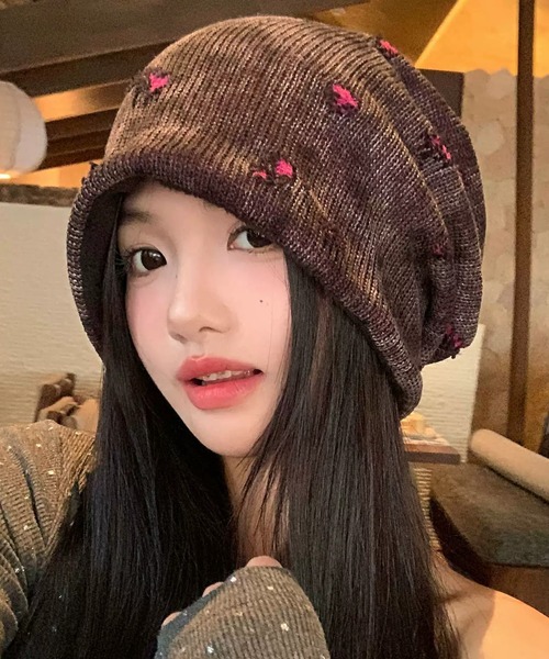 DEVICE（デバイス）の「ダメージ ビーニー（ニットキャップ/ビーニー・レディース・ブラック・FREE）」の7枚目の写真