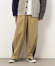 Purple&Yellow | ストレッチツイル ワイドテーパード ラインパンツ(その他パンツ)