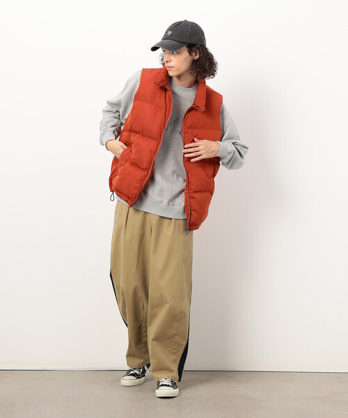 Purple&Yellow（パープルアンドイエロー）の「ストレッチツイル ワイドテーパード ラインパンツ（その他パンツ・メンズ・キャメル/カーキ・MEDIUM/SMALL/LARGE/X-SMALL）」の10枚目の写真