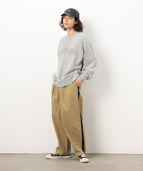 Purple&Yellow（パープルアンドイエロー）の「ストレッチツイル ワイドテーパード ラインパンツ（その他パンツ・メンズ・キャメル/カーキ・MEDIUM/SMALL/LARGE/X-SMALL）」の14枚目の写真