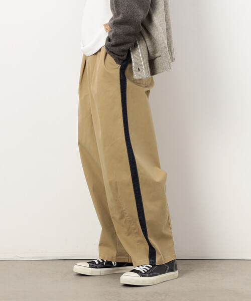 Purple&Yellow（パープルアンドイエロー）の「ストレッチツイル ワイドテーパード ラインパンツ（その他パンツ・メンズ・キャメル/カーキ・MEDIUM/SMALL/LARGE/X-SMALL）」の12枚目の写真