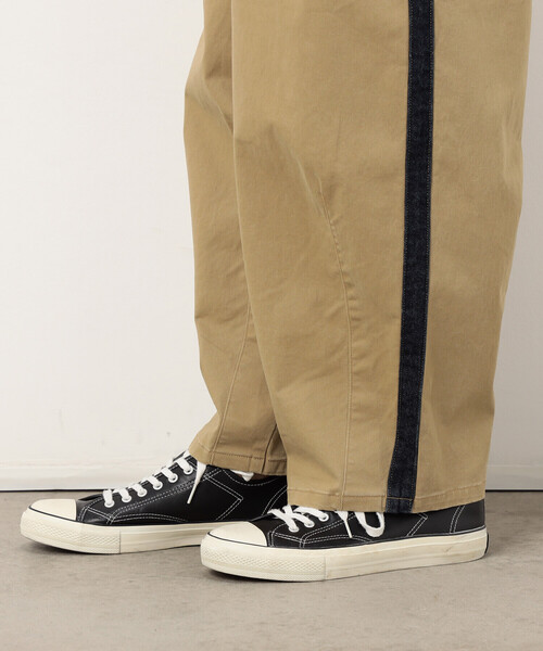 Purple&Yellow（パープルアンドイエロー）の「ストレッチツイル ワイドテーパード ラインパンツ（その他パンツ・メンズ・キャメル/カーキ・MEDIUM/SMALL/LARGE/X-SMALL）」の21枚目の写真