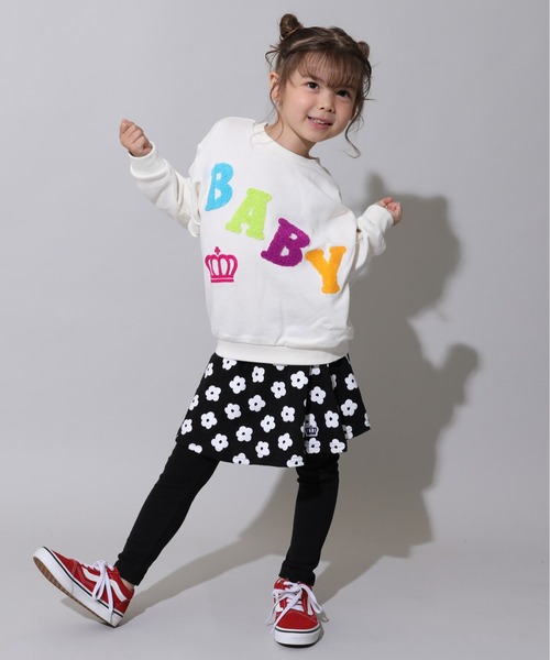 BABYDOLL(ベビードール)の「親子お揃い BIGサガラロゴトレーナー 1053K(スウェット・キッズ・アッシュグレー/オフホワイト/ブラック・80cm/90cm/100cm/110cm/120cm/130cm/140cm/150cm)」の10枚目の写真