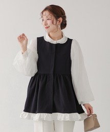 セール】バテンレース衿カーディガン（カーディガン/ボレロ）｜Fit