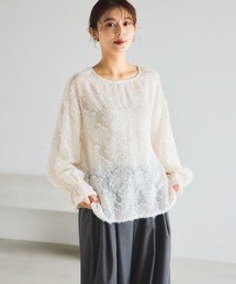 studio CLIP（スタディオクリップ）の「ダブルフロントジャガードプリントブラウス《オケージョン2025AW》（シャツ/ブラウス）」