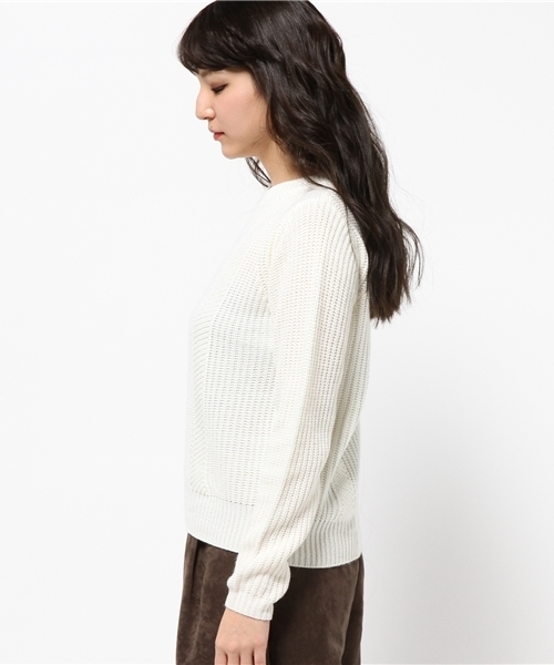 MOUSSY（マウジー）の「PATTERN STITCH KNIT TOPS2（ニット/セーター・レディース・ブラック/キャメル/オフホワイト・FREE）」の5枚目の写真