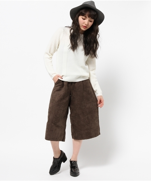 MOUSSY（マウジー）の「PATTERN STITCH KNIT TOPS2（ニット/セーター・レディース・ブラック/キャメル/オフホワイト・FREE）」の7枚目の写真