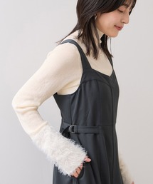 VIS | フェザー切り替えスリーブシアータートルニット(ニット/セーター)