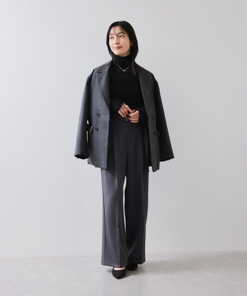 VIS（ビス）の「フェザー切り替えスリーブシアータートルニット（ニット/セーター・レディース・キナリ/ホワイト/ブラック・FREE）」の19枚目の写真