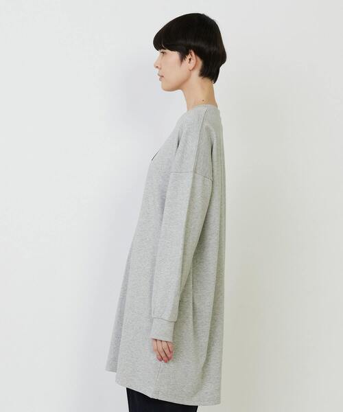 FRAPBOIS(フラボア)の「チュニックジャージ ワンピース(ワンピース・レディース・ブラック/グレー・1)」の3枚目の写真