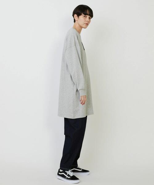 FRAPBOIS(フラボア)の「チュニックジャージ ワンピース(ワンピース・レディース・ブラック/グレー・1)」の13枚目の写真