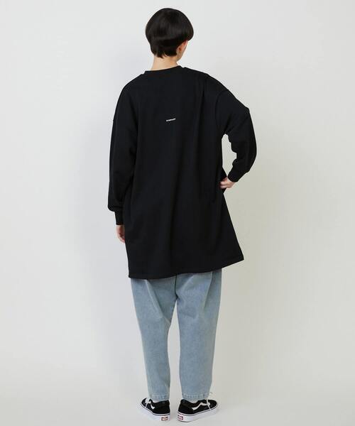 FRAPBOIS(フラボア)の「チュニックジャージ ワンピース(ワンピース・レディース・ブラック/グレー・1)」の18枚目の写真