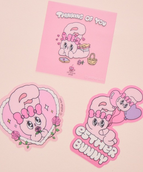 エスターバニー　ステッカー　シール　デコ 6個セット エスターバニー ステッカー シール デコ 6個セット エスターバニー