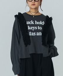 LACE ACCENT L/S TOP