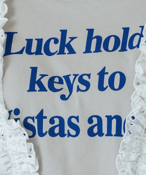 ROSE BUD(ローズバッド)の「LACE ACCENT L/S TOP(Tシャツ/カットソー・レディース・チャコールグレー/ホワイト/ライトグレー・ONE SIZE)」の19枚目の写真