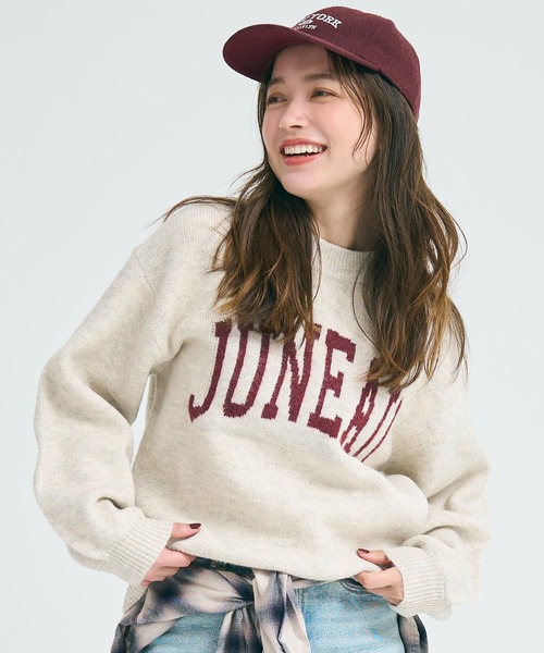 coca(coca)(コカ)の「アソートロゴニットトップス(ニット/セーター・レディース・ライトベージュ/ブラウン/ライトグレー/ネイビー・L/M/S)」の4枚目の写真