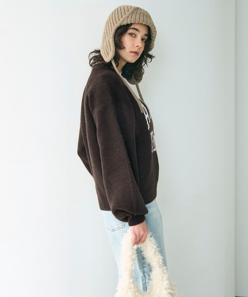 coca(coca)(コカ)の「アソートロゴニットトップス(ニット/セーター・レディース・ライトベージュ/ブラウン/ライトグレー/ネイビー・L/M/S)」の11枚目の写真