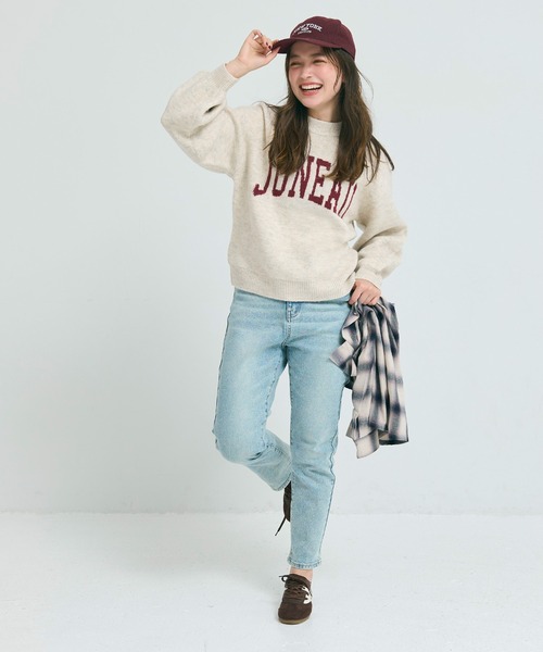 coca(coca)(コカ)の「アソートロゴニットトップス(ニット/セーター・レディース・ライトベージュ/ブラウン/ライトグレー/ネイビー・L/M/S)」の16枚目の写真