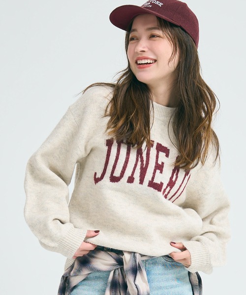 coca(coca)(コカ)の「アソートロゴニットトップス(ニット/セーター・レディース・ライトベージュ/ブラウン/ライトグレー/ネイビー・L/M/S)」の19枚目の写真