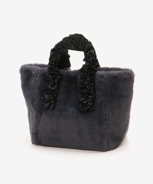 le.coeur blanc（ルクールブラン）の「フェイクファーハンドルフリルトート（トートバッグ・レディース・モカ/チャコールグレー・FREE）」の6枚目の写真