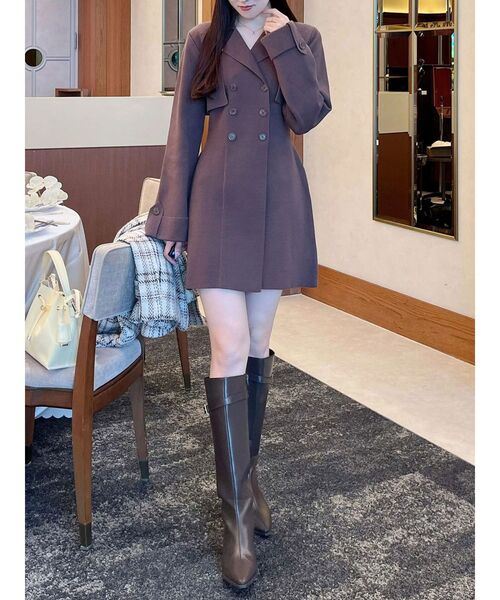 セール】ニットジャケットミニワンピース（ワンピース）｜MERCURYDUO