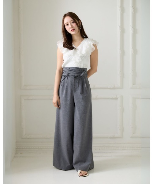 LANTINAM（ランティナム）の「Organdy Frill Knit（ニット/セーター・レディース・ホワイト/ミント・FREE）」の10枚目の写真