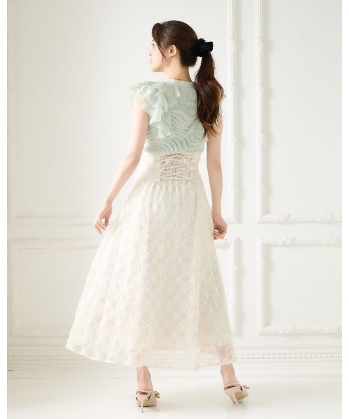 LANTINAM（ランティナム）の「Organdy Frill Knit（ニット/セーター・レディース・ホワイト/ミント・FREE）」の7枚目の写真