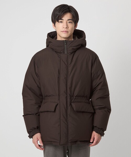 green label relaxing（グリーンレーベルリラクシング）の「DICROS フード ダウン ブルゾン -撥水-（ダウンジャケット/コート・メンズ・ダークグレー/ダークブラウン・S/M/L/XL）」の7枚目の写真