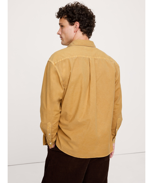 Banana Republic(バナナリパブリック)の「◆リラックスフィット ガーメントダイ オックスフォードシャツ(シャツ/ブラウス・メンズ・イエロー/オレンジ・XL/L/M/S)」の4枚目の写真