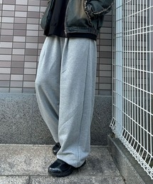 NYLAUS | 【Nylaus】ヘビーウェイト ツータックワイドスウェットパンツ ワイドパンツ(スウェットパンツ)