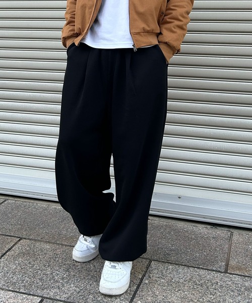 セール】【Nylaus】Two Tuck Wide Sweat Pants / ツータックワイド