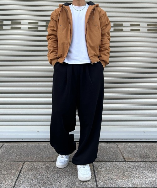 NYLAUS（ナイラス）の「【Nylaus】ヘビーウェイト ツータックワイドスウェットパンツ ワイドパンツ（スウェットパンツ・メンズ・ブラック/グレー・L/M）」の21枚目の写真