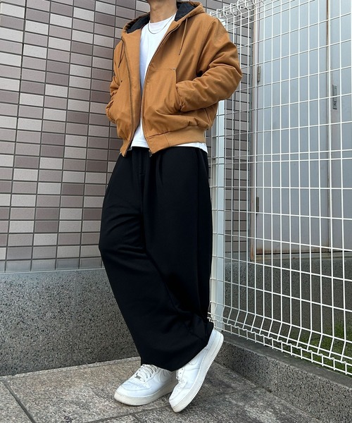 NYLAUS（ナイラス）の「【Nylaus】ヘビーウェイト ツータックワイドスウェットパンツ ワイドパンツ（スウェットパンツ・メンズ・ブラック/グレー・L/M）」の22枚目の写真