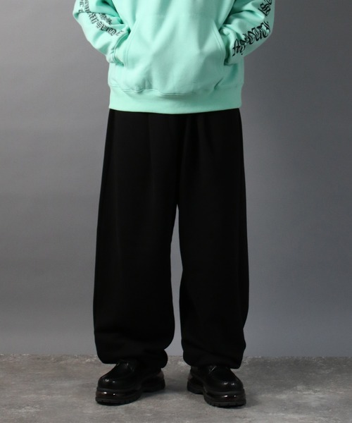 NYLAUS（ナイラス）の「【Nylaus】ヘビーウェイト ツータックワイドスウェットパンツ ワイドパンツ（スウェットパンツ・メンズ・ブラック/グレー・L/M）」の17枚目の写真