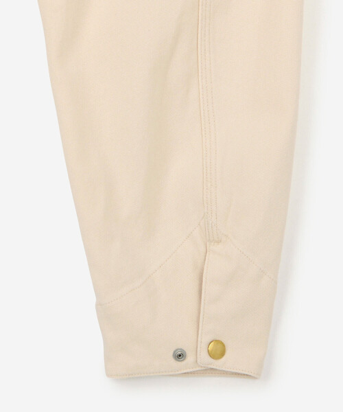 SCYE BASICS(サイベーシックス)の「SCYE BASICS | 〈別注〉 ストレッチコットンダック ショートジャケット WOMEN(カバーオール・レディース・Nat/ブラック/ブラウン・38)」の8枚目の写真