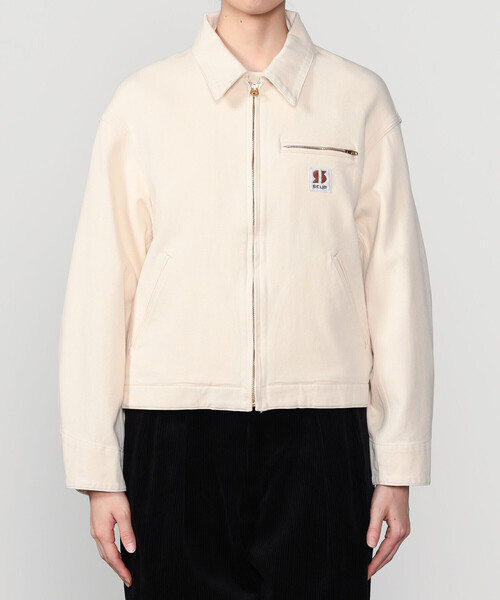 SCYE BASICS(サイベーシックス)の「SCYE BASICS | 〈別注〉 ストレッチコットンダック ショートジャケット WOMEN(カバーオール・レディース・Nat/ブラック/ブラウン・38)」の13枚目の写真