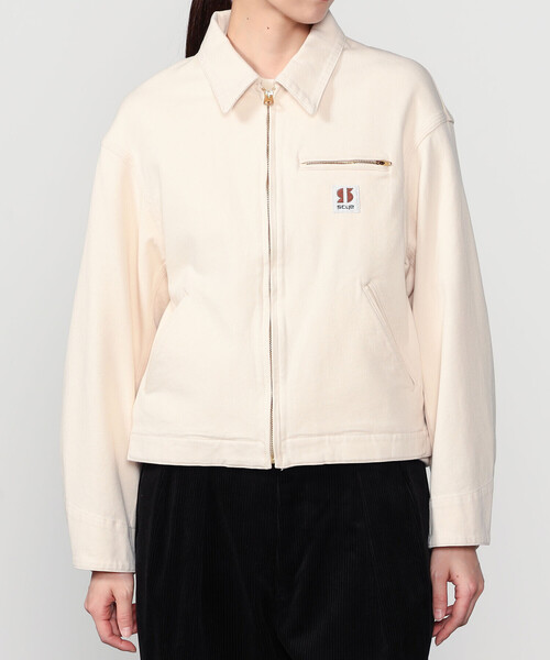 SCYE BASICS(サイベーシックス)の「SCYE BASICS | 〈別注〉 ストレッチコットンダック ショートジャケット WOMEN(カバーオール・レディース・Nat/ブラック/ブラウン・38)」の16枚目の写真