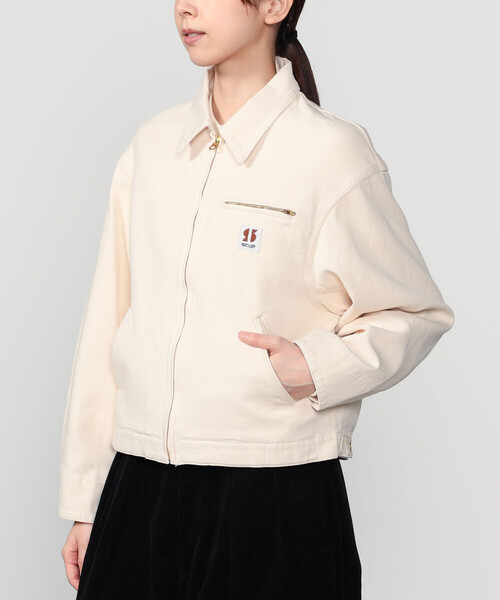 SCYE BASICS(サイベーシックス)の「SCYE BASICS | 〈別注〉 ストレッチコットンダック ショートジャケット WOMEN(カバーオール・レディース・Nat/ブラック/ブラウン・38)」の17枚目の写真