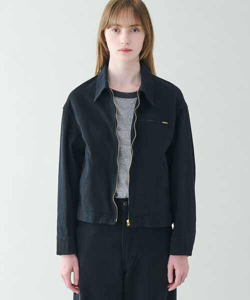 SCYE BASICS(サイベーシックス)の「SCYE BASICS | 〈別注〉 ストレッチコットンダック ショートジャケット WOMEN(カバーオール・レディース・Nat/ブラック/ブラウン・38)」の19枚目の写真