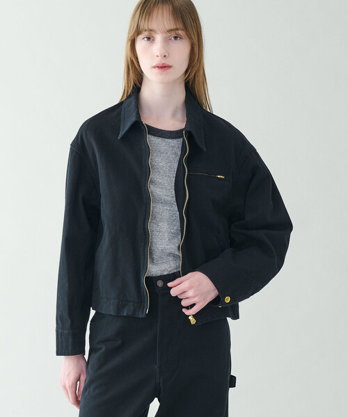 SCYE BASICS(サイベーシックス)の「SCYE BASICS | 〈別注〉 ストレッチコットンダック ショートジャケット WOMEN(カバーオール・レディース・Nat/ブラック/ブラウン・38)」の20枚目の写真