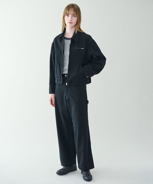SCYE BASICS(サイベーシックス)の「SCYE BASICS | 〈別注〉 ストレッチコットンダック ショートジャケット WOMEN(カバーオール・レディース・Nat/ブラック/ブラウン・38)」の22枚目の写真