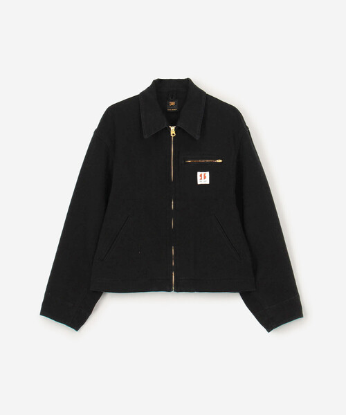 SCYE BASICS(サイベーシックス)の「SCYE BASICS | 〈別注〉 ストレッチコットンダック ショートジャケット WOMEN(カバーオール・レディース・Nat/ブラック/ブラウン・38)」の4枚目の写真