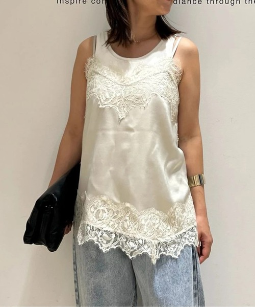 アルページュストーリー　レースサテンキャミ サテンレースキャミ | キャミソール・ベアトップ・タンクトップ