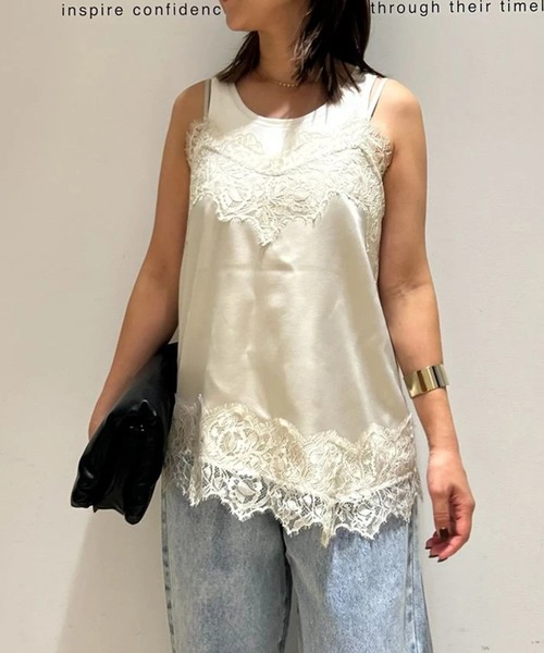 レースサテンキャミ（シャツ/ブラウス）｜Arpege story（アルページュ